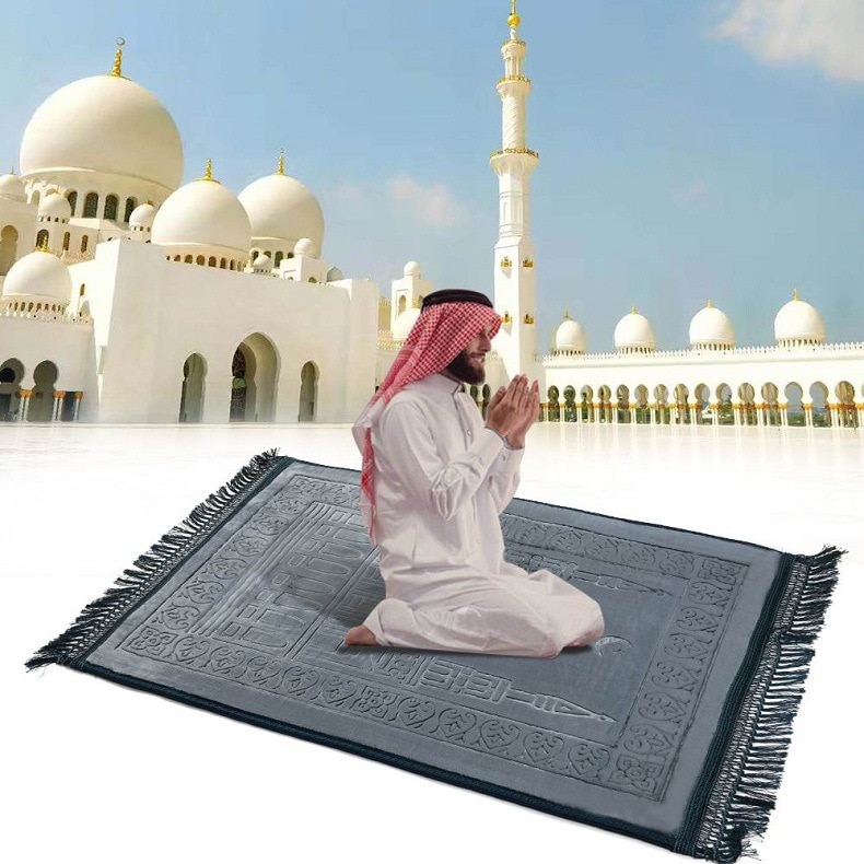 Thick Soft Muslim Islamic Prayer Mat Salat Musallah Prayer Rug tapis de priere islam Sajadah Pray Rug Carpet gebedskleed 80X120
