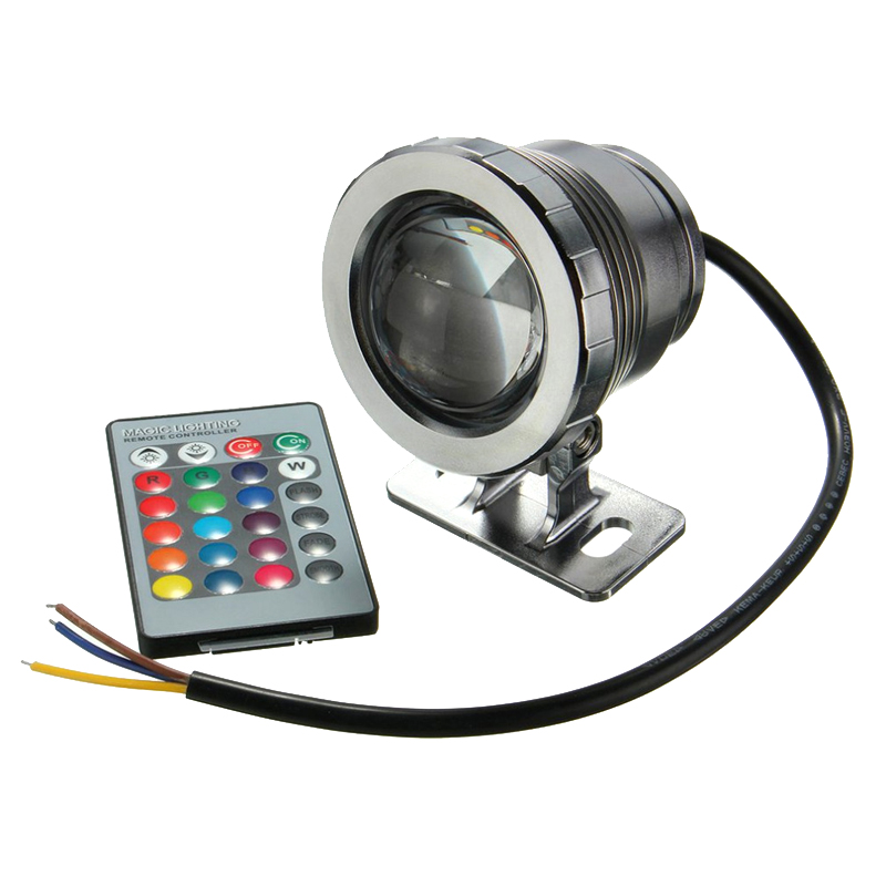1 unids/lote RGB 10 W/20 W DC12V bajo el agua led fuente luces led piscina lámpara estanque luz IP67 bajo el agua luz led