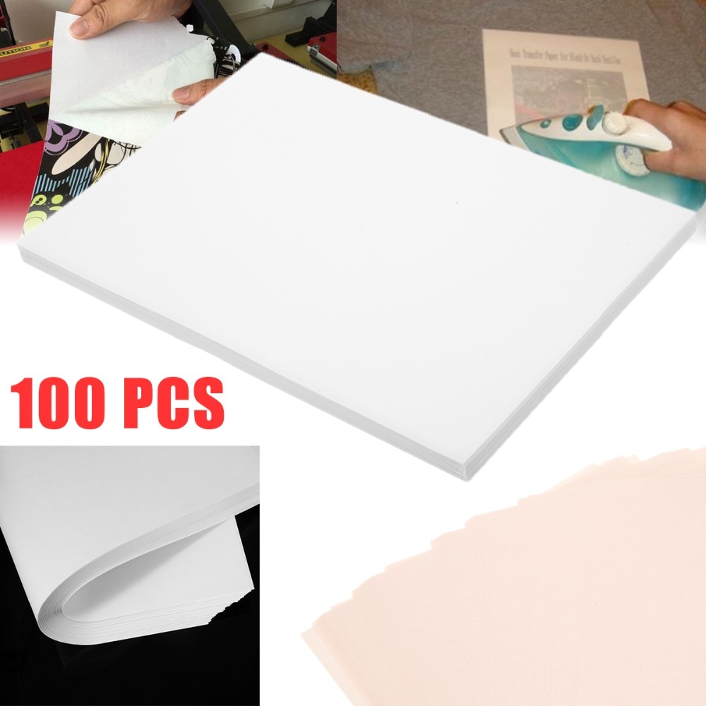 100Pcs A4 Formaat Inkjet Water-Glijbaan Transfer Papier Handig Gebruik Wit Water Slide Decal Papier Diy Kleding Patroon tool