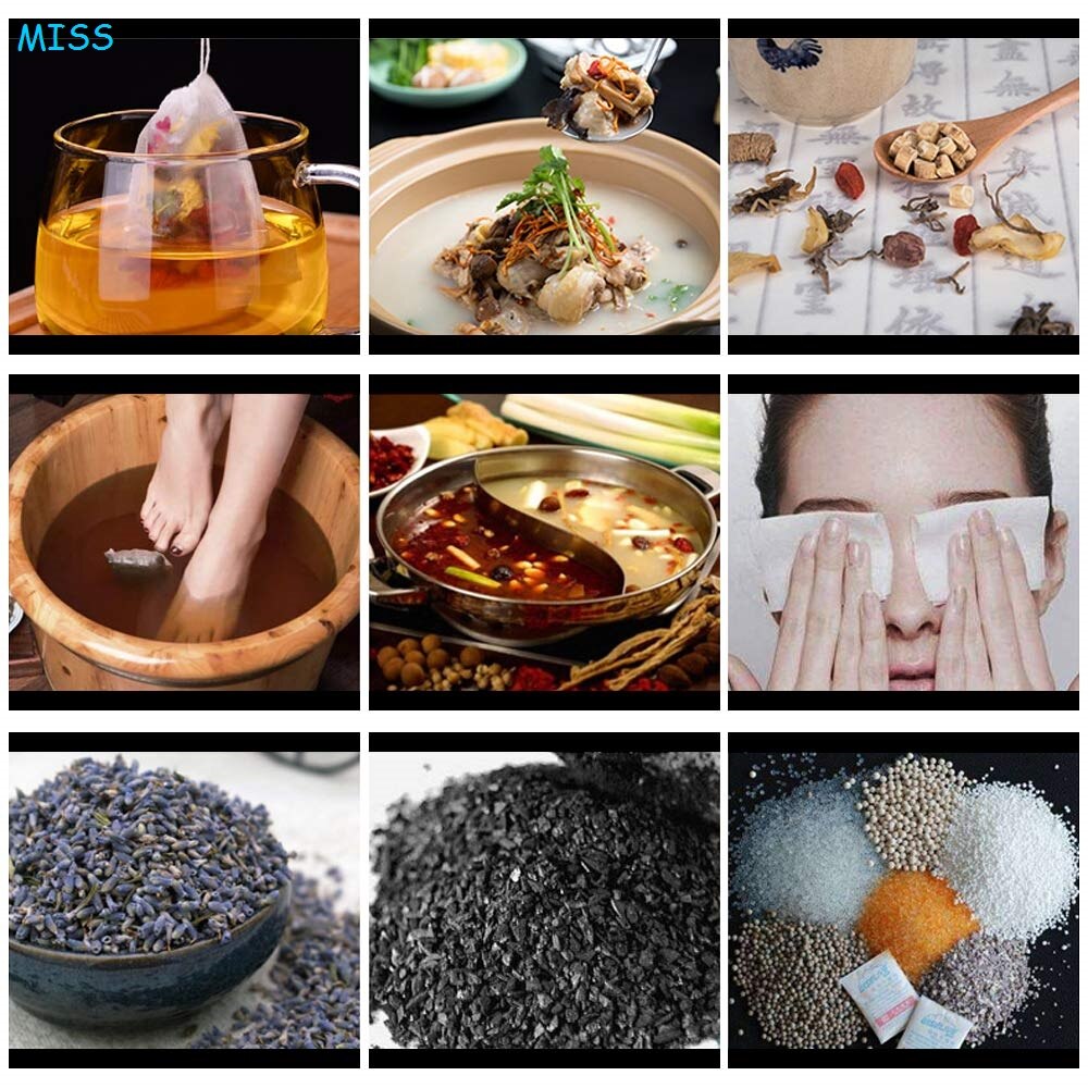 PLA sachet filtre à thé vide | Biodégradé, Fiber de maïs, sécurité, cordons de alimentaire, sacs à thé, sacs filtre à café à ultrasons 100 pièces/paquet
