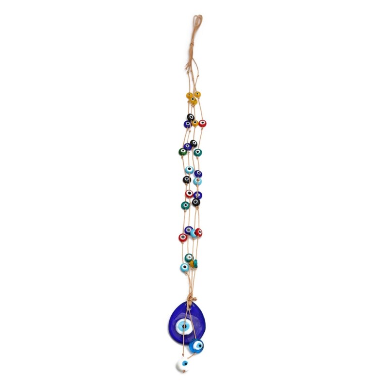Turkish Blue Evil Eye Amulets Wall Protection Water Droplet Hanging Lucky Pendant Wind Chimes Garden Home Decorations Ornament: 1