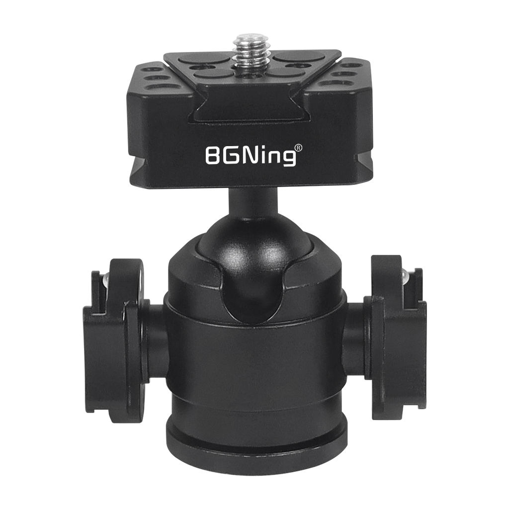 DSLR-Kamera Stativ Kugelkopf mit 1/4 Gewinde Kalt schuh halterung V-Anschluss Schnell wechsel platte für Füll licht Mikrofonst änder maximale Belastung 12kg: Gelb