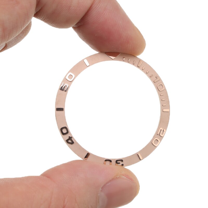 38mm ceramiczna skala Bezel różbyć winnym złoto cyrkonu ceramiczna ramka szkiełka zegarka pierścień usta zegarki wymienić akcesoria zegarek twarz dla Submariner