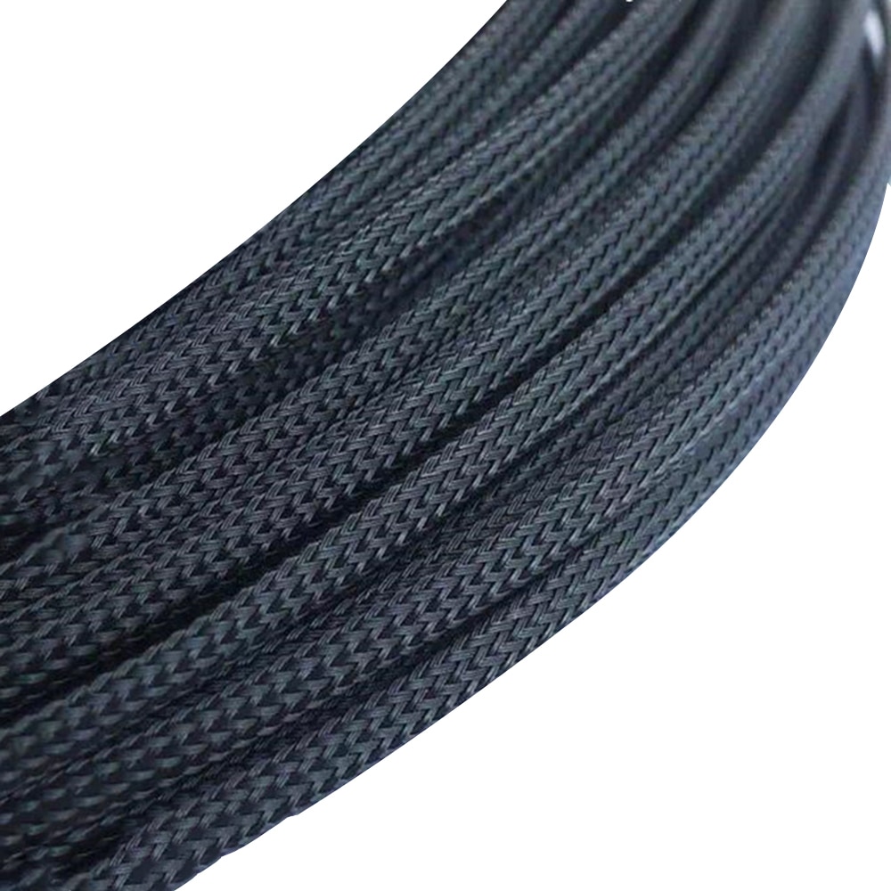 Tekstilmuffe nylon flammehæmmende flettet netrør bundt linje fiberoptisk trådbeskyttelsesrør 4mm-20mm mesh rør
