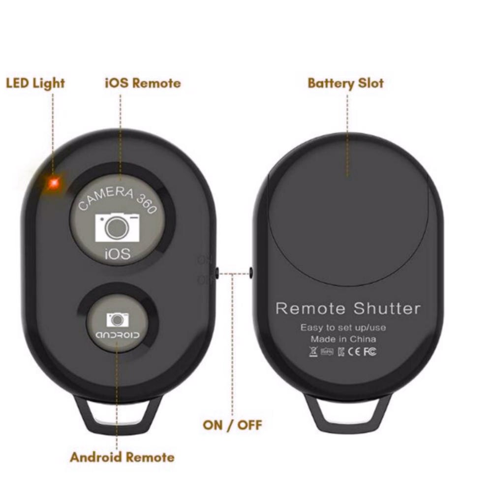 Golf Swing Holder Recorder with Camera Shutter Bluetooth Remote Control