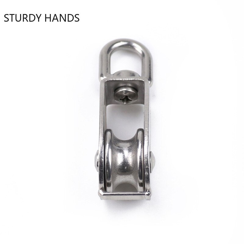 Stainless Steel Single Pulley Wire Rope Chain Traction Fixed Pulley Lifting Load-bearing Pulley Rotary Pulley Loading Tool