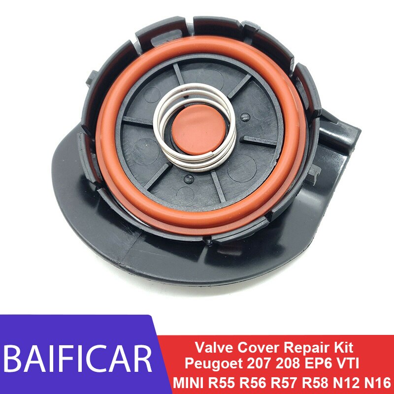 Baificar Brand PCV Valve Cover Repair Kit Valve Cap With Membrane For Peugeot 207 EP6 VTI Citroen MINI Cooper N12 N16