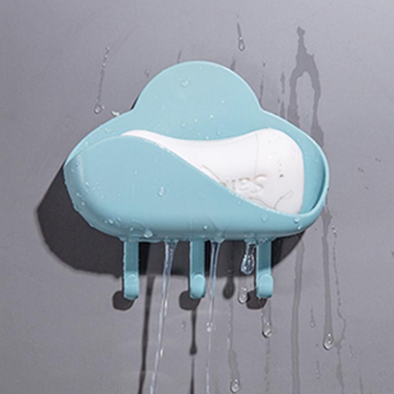 Badkamer Douche Zeepkist Schotel Opslag Zuignap Hoek Cloud Vorm Plastic Zeephouder Douche Hanger Badkamer Opbergrek