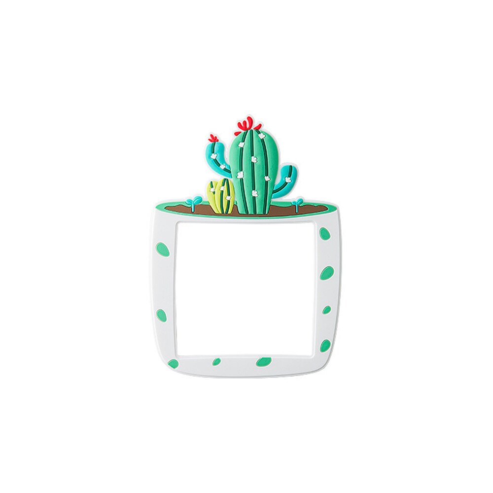 Pegatinas de interruptor de silicona para niños, pegatinas de pared de interruptor 3D de plantas suculentas de dibujos animados para dormitorio, decoración del hogar: D