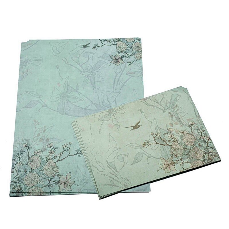 2 set brevpapper brevpaket : 1 set 32 st olika färgbrevpapper och 16 st kuvert & 1 set 40 st blandade co