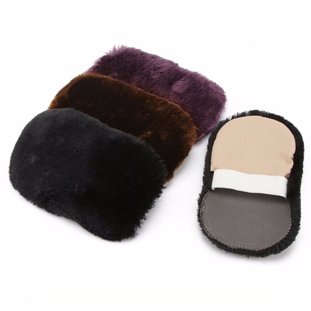 1pc zachte wollen poetsschoenen, schoonmaakhandschoenen, schoenpoetsborstel, schoenen afvegen