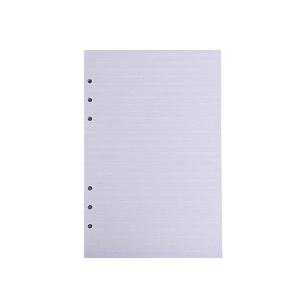 40 Sheets A5 Colorful Filler Papers Page Grid line Inside Pages Planner Filler Papers Loose-Leaf Notebook Accessories 6holes: Purple Line