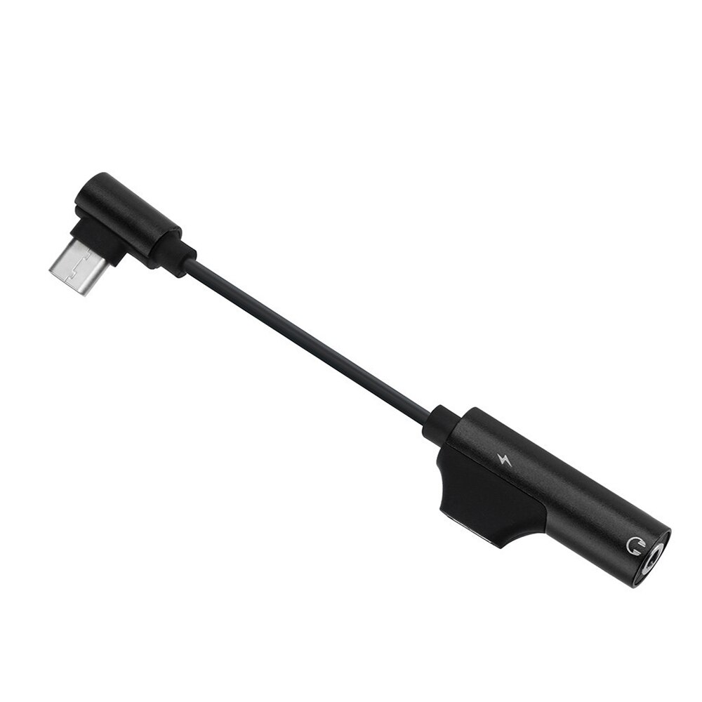 Câble Audio 2 en 1 USB type-c vers Jack 3.5mm pour écouteurs, adaptateur de charge pour appel, musique, pour Xiaomi, Samsung, Huawei, HTC: black