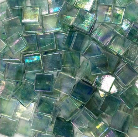 Mosaico de cristal de cuarzo para manualidades, mosaico pequeño de 15X15mm, 100g/50 Uds.: type7