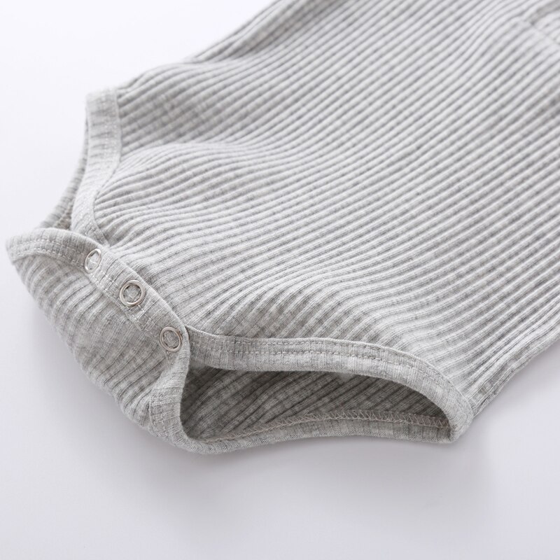 Casual 0-24M Newborn Baby Clothes 2Pcs Cotton Comfortable Solid Infant Boys and Girls Suit Long Sleeve Romper+ Pants
