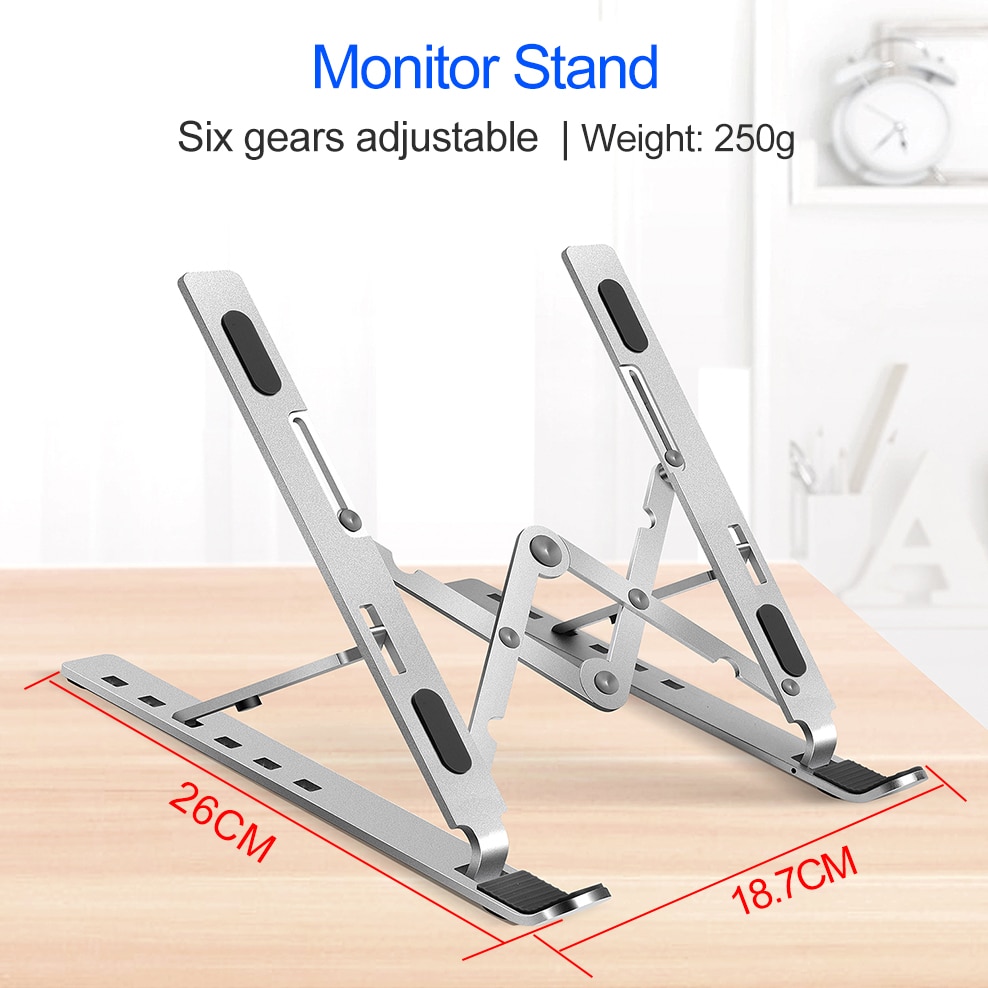 Foldable Tablet Monitor Laptop Stand Support adjustable 6 levels bracket for Apple Ipad Macbook Gaming Monitors PC Holder