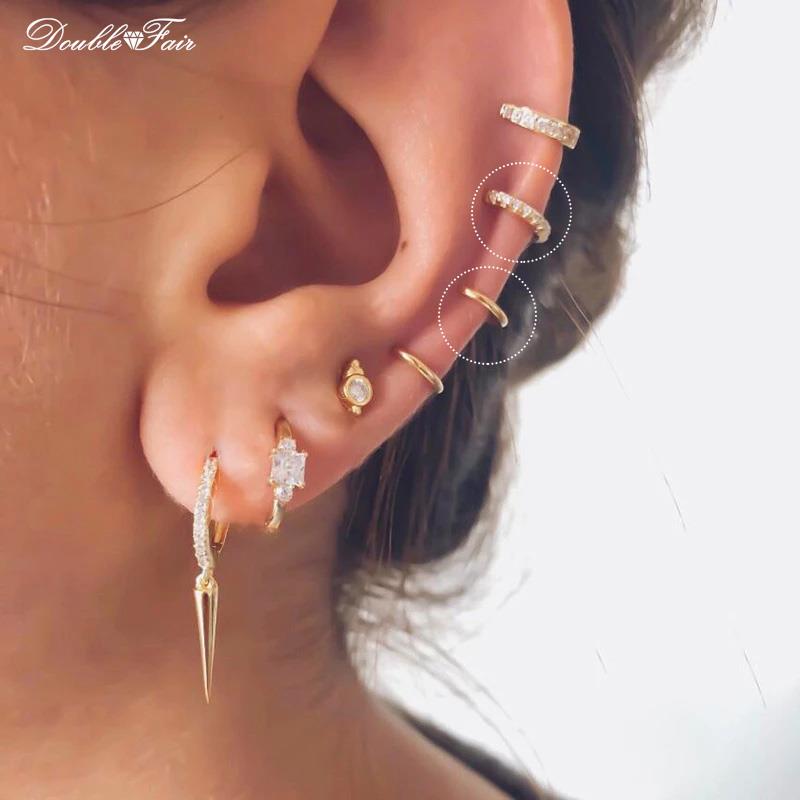 Pendientes Helix Daith para Piercing en la oreja para mujer, lóbulo del trago, segmento colgante orbital, anillo para tabique con cadena, joyería para cartílago