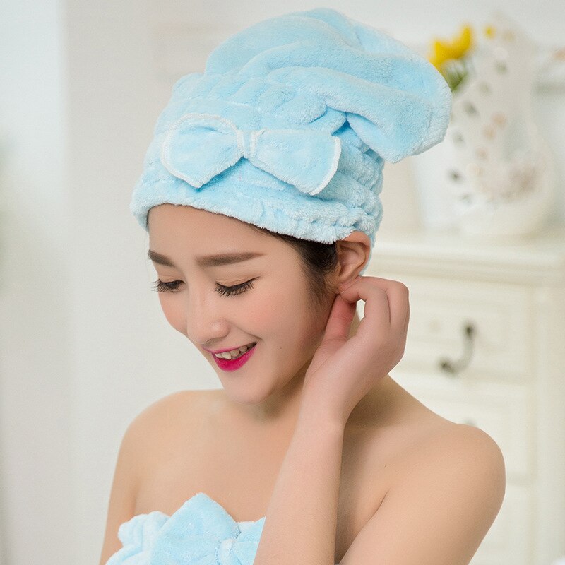Belle chat séchage serviette bain douche séchage rapide cheveux chapeau chapeau microfibre après douche Hai serviettes de bain pour adultes Vs rose 3ABH84