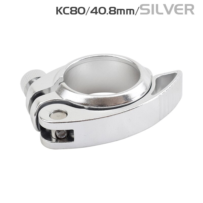 Braçadeira dobrável de liga de alumínio para bicicleta, braçadeira para selim de 40.8mm, liberação rápida, braçadeira de assento de bike dobrável para 33.9mm assento postal