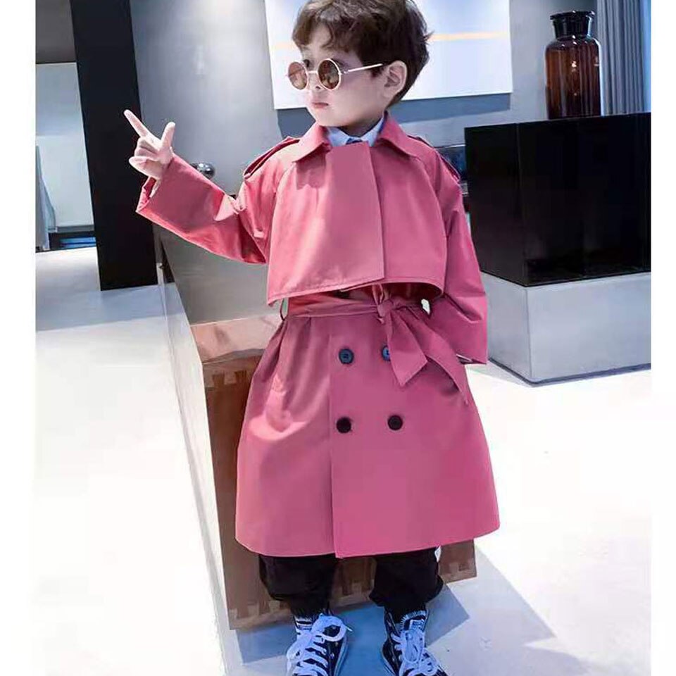 Goedkope 2022 Lente Jongens Windjack Uitloper Lange Mouwen Turn-Down Kids Jassen Voor Jongen 3-12Yrs Jongens Kleding 2 Kleuren