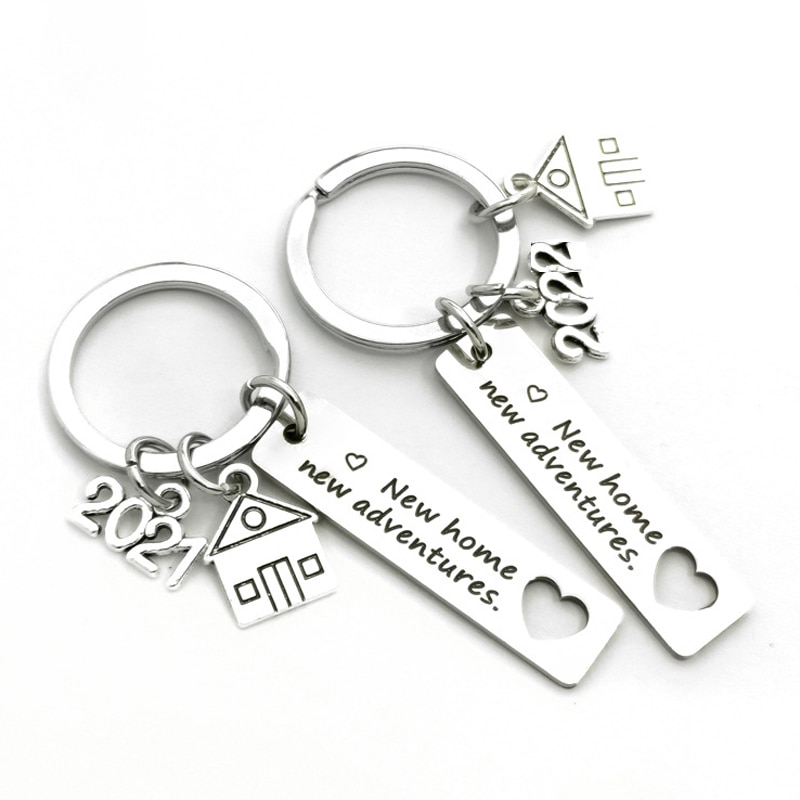 2022 Home House Warming Presents Housewarming for Couples Keychain - Homeowner , Adventures.