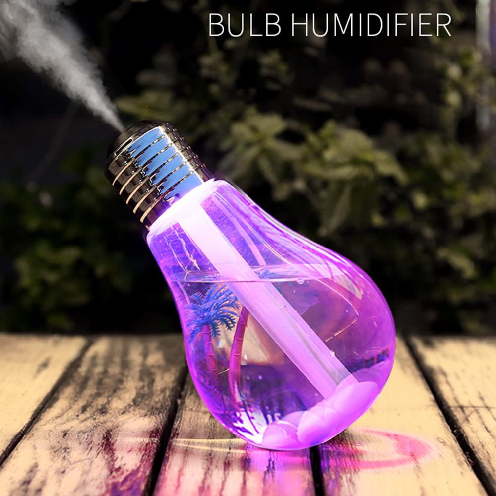 7 Colors Light 400ML Ultrasonic LED Humidifier USB Plant Tree Aroma Diffuser Difusores Humidifier Bulb Essential Oil Diffuser