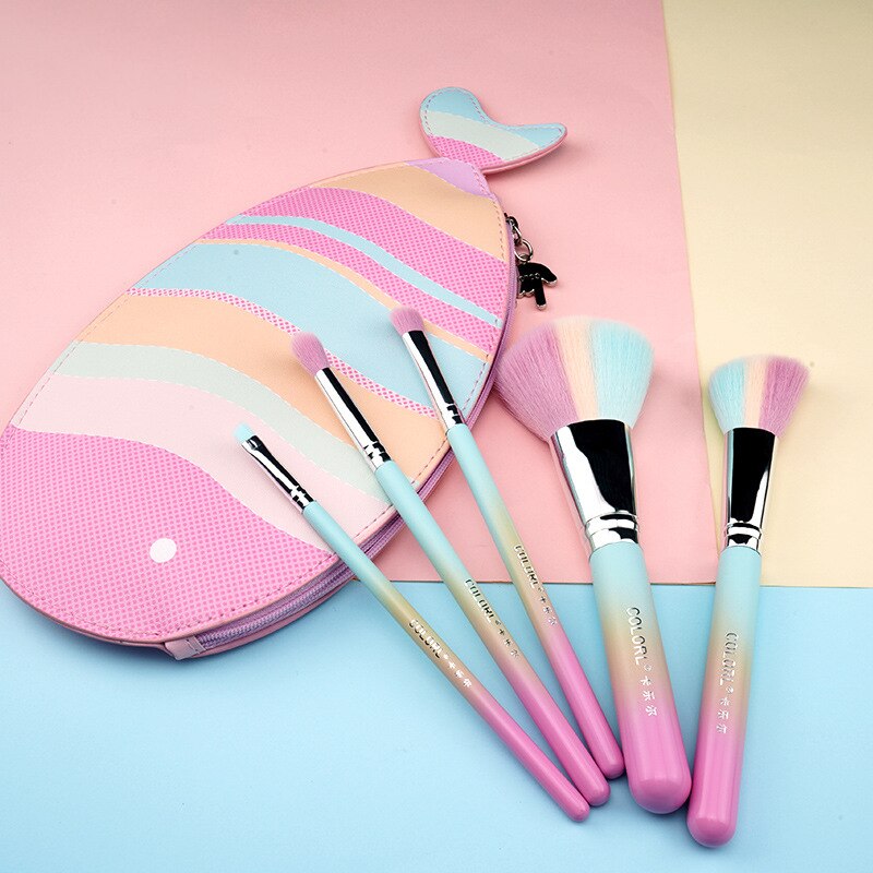 Lavender pinceaux de maquillage Makeup Brushes Set Powder Eyeshadow Foundation Brush 10PCS Cosmetics Makeup Sets with Bag: Lavender 5pcs