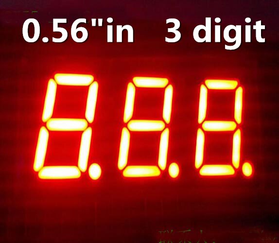 0.56 inch RED 3 digit LED Display Module Common ANODE DIP digital tube 7 Segment 3 Digital LED Display