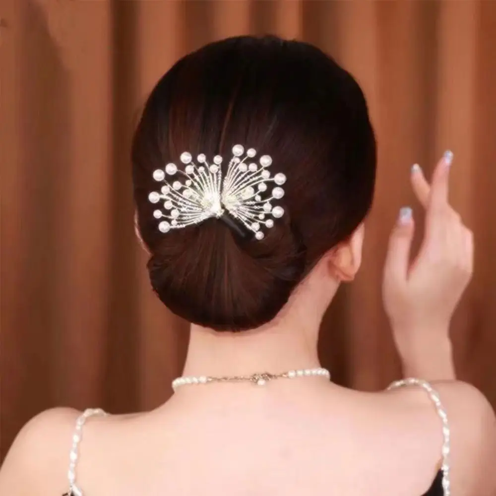 Pinza para el pelo de flores para mujer, 1 piezas, fabricante de moños flexibles antideslizantes, rizador de pelo perezoso, peinado de giro, herramienta de peinado: Morado