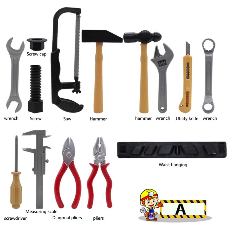 14Pcs/Set Repair tool Play House Toys Model for Baby Early Learning Educational Toys Home Plastic Simulation Tools P20