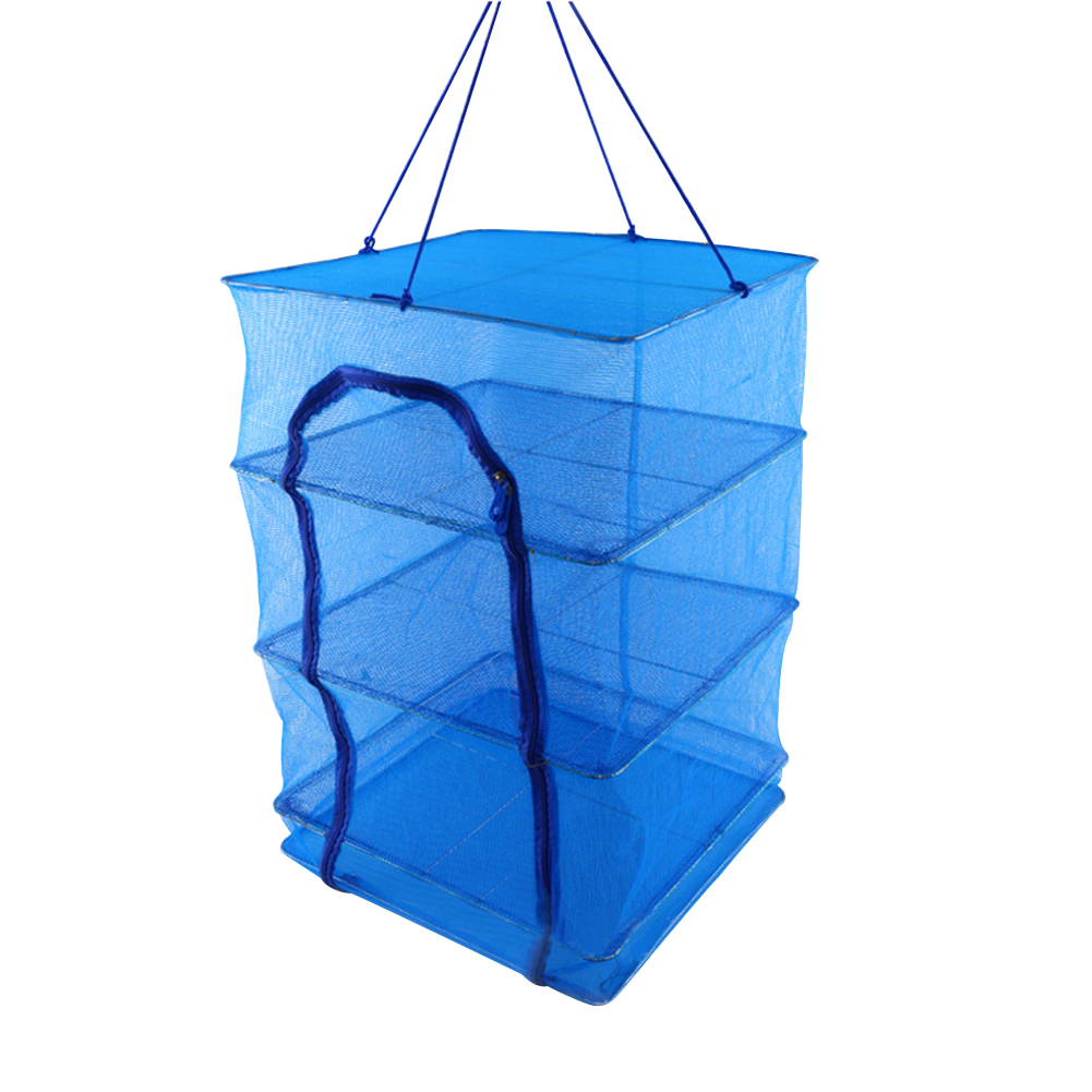 Folding Fish Network Net Red Drying Rack Foldable Mesh Hanging Vegetable Dishes Dryer Hanger Fishing Accessories