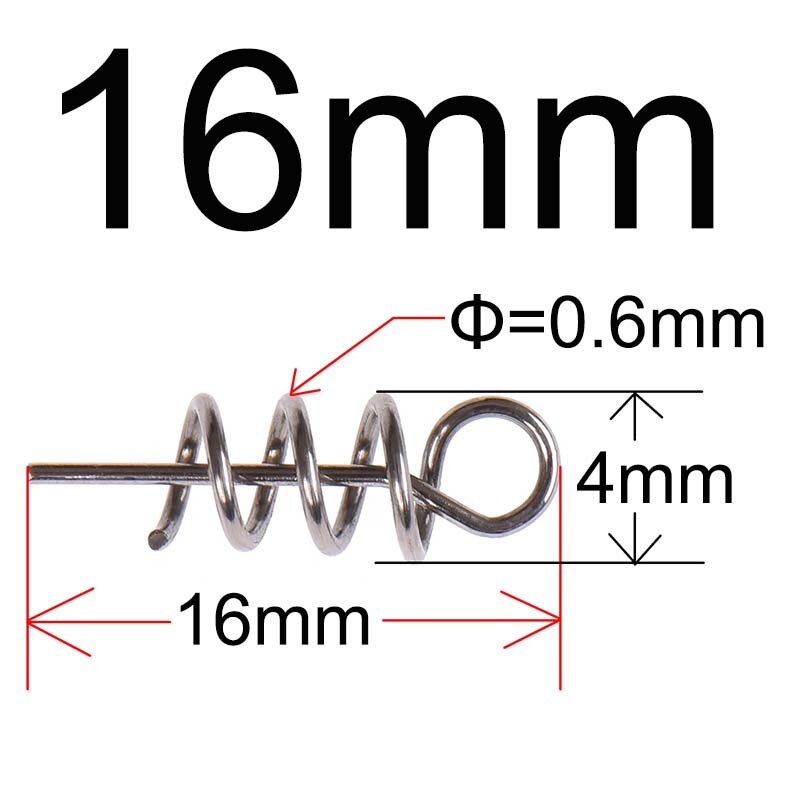 Stainless Steel Fishing pins Spring Twist Lock Fishing Hook Tool Centering Pins Fixed Latch Needle for Soft Lure Bait Worm: 10 / Yellow