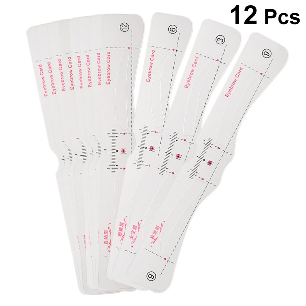 12pcs Reusable Stencil DIY Drawing Guide Styling Shaping Template Cards: Default Title