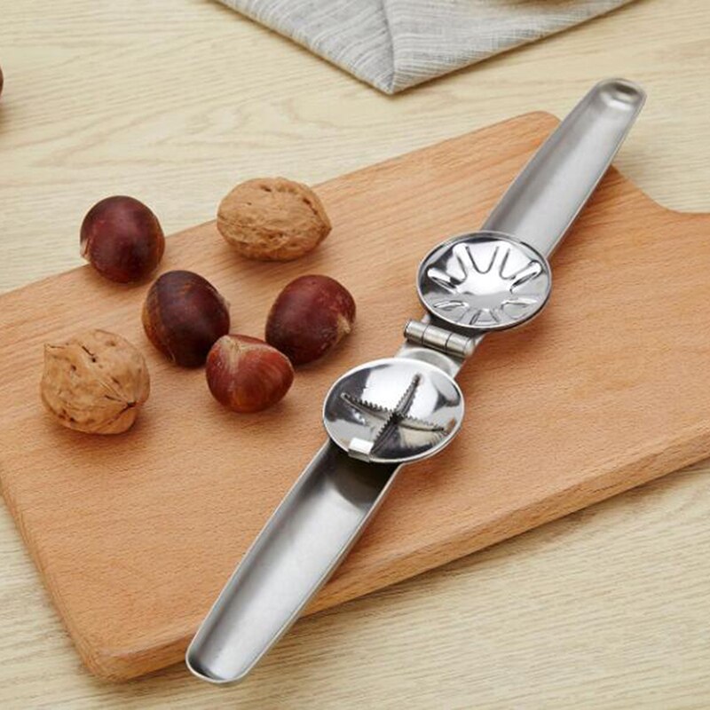 Quick Chestnut Clip Nut Cracker Sheller Walnut Pliers Metal Nut Opener 304 Stainless Steel Kitchen Tools