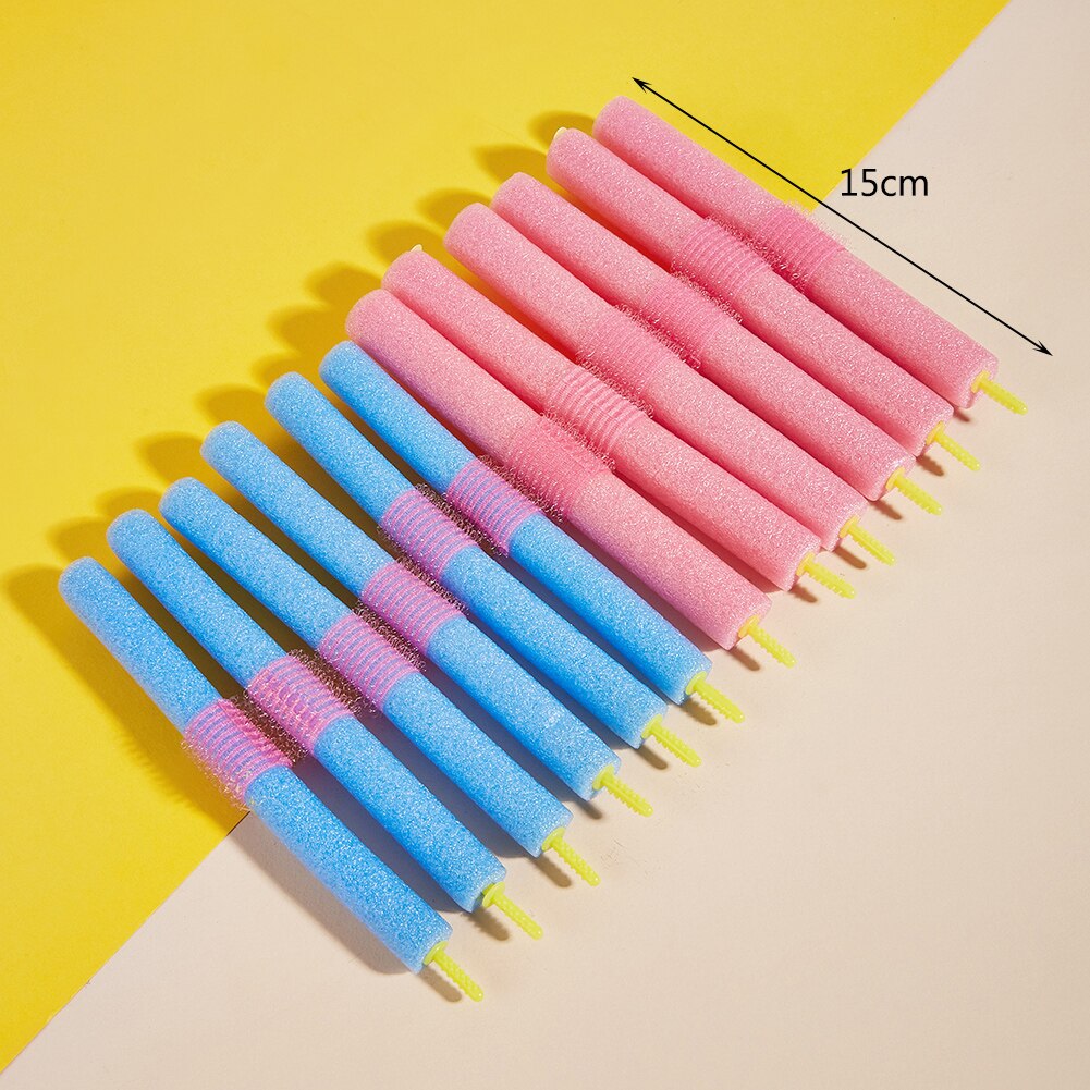 Bâtonnets de bigoudis en mousse éponge douce auto-adhésive, rouleau pour bigoudis, outils de coiffure, DIY, 12 pièces: Default Title