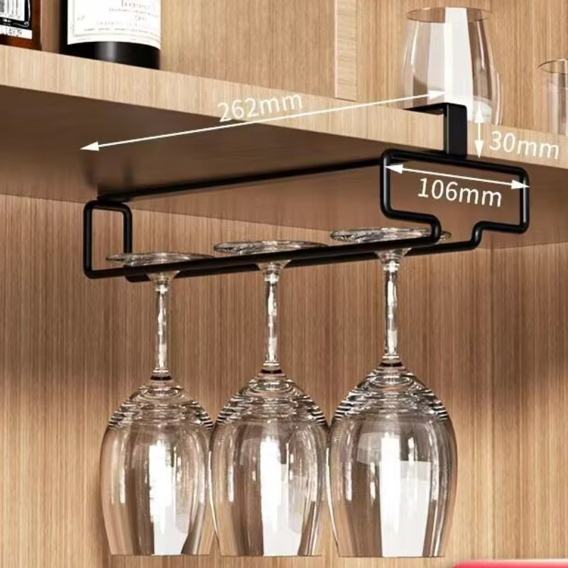 Home aan de muur gemonteerd wijnglasrek, kast wijnglashouder, hoge voet glashouder, wijnrekdecoratie, ideaal voor keuken: Lichtgrijs