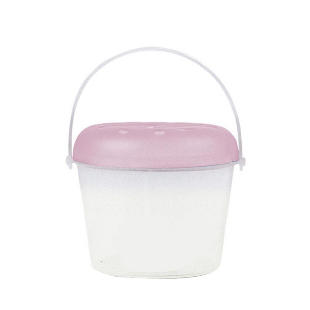 Safe Plastic Thickened Lid Fish Breeding Isolation Travel Box for Fish Tortoise Reptile Carrier Mini Fish Tank:  Pink XS