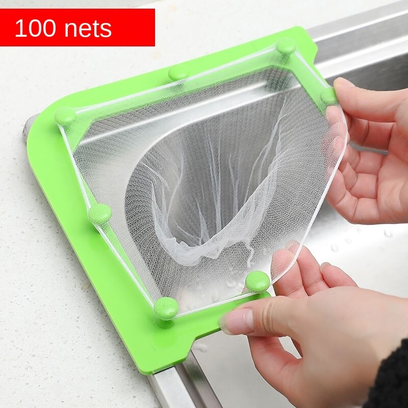 Kitchen Sink Garbage Filter Net Dish Washing Sink Leftovers Disposable Hanging Basket Mesh Inverted Triangle Drain Rack: Burgundy