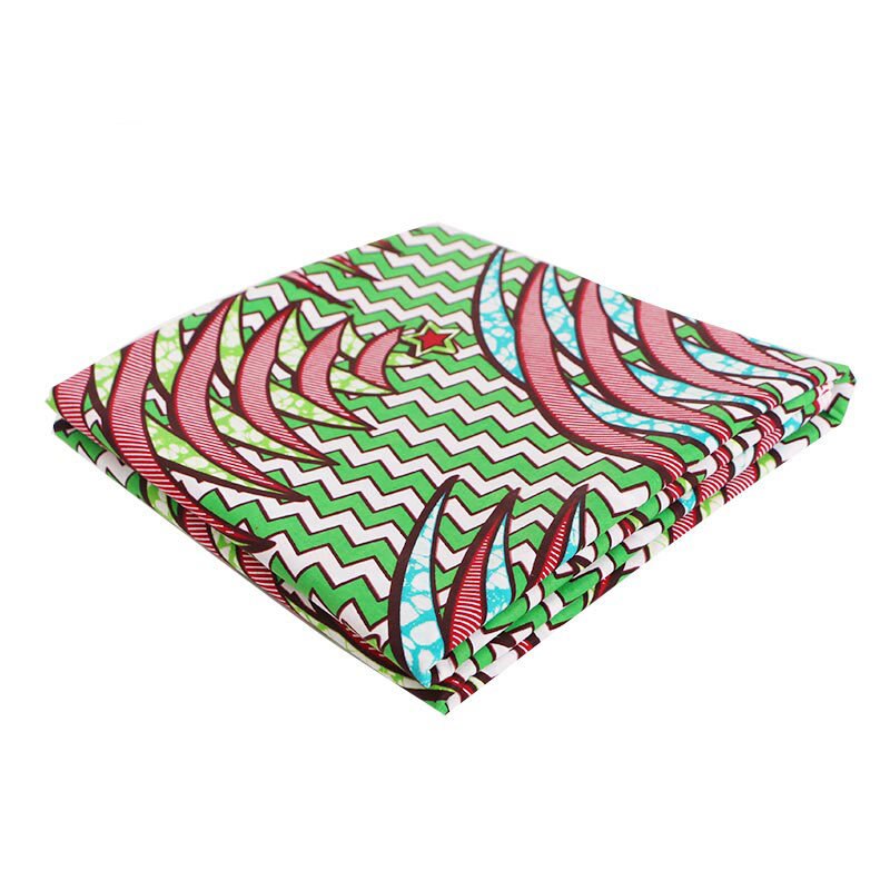 100% bawełna druku holenderski wosk tkaniny robić sukienka na imprezę 6jardów dużo afryki wosk tkaniny wysokiej jakość gwarantowana zielony 2019 niderlandzkiego wosk