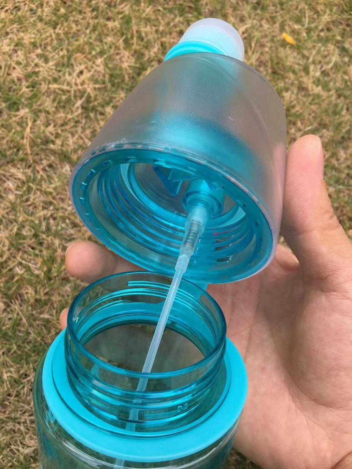 400ml multifunktionelle udendørs rejse transportable plast børn børn børn spray sports vand kantine med håndtag
