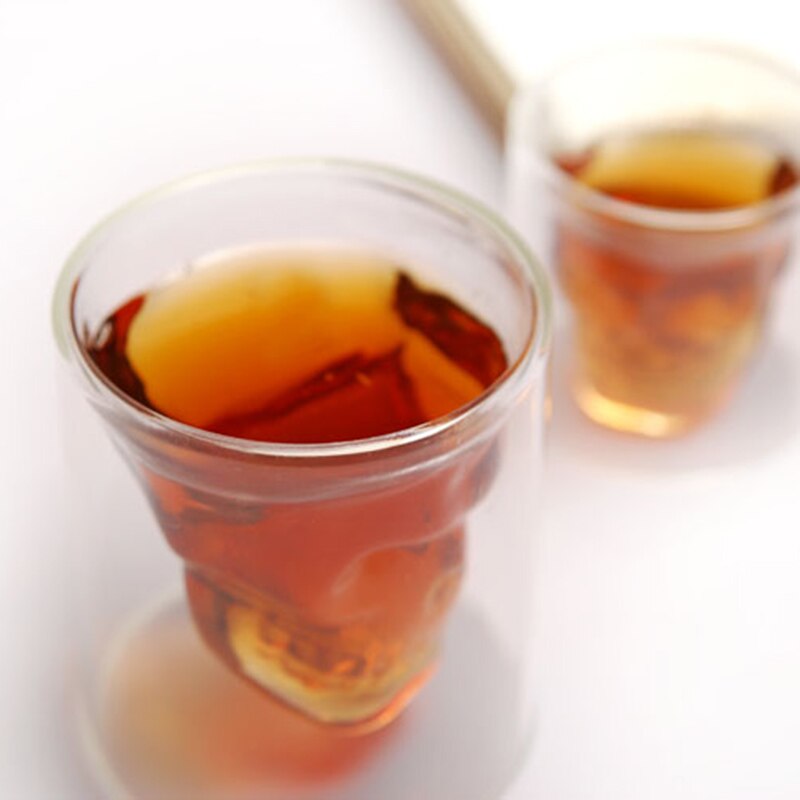 Doble Uso de la Calavera de Cristal de vidrio de tiro pirata tazas esqueletos de piratas encarcelar Ckull doble cerveza, Vodka, Halloween festivales