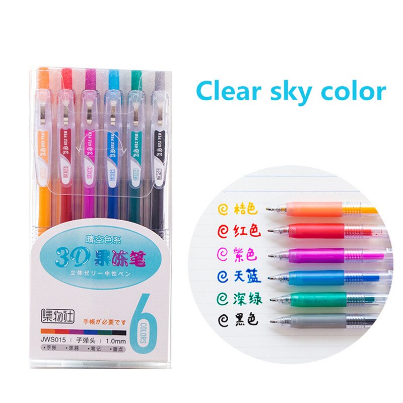 Ausla Gel Ink Pens, 24 Kleuren 3D Jelly Gel Pennen met 1.0mm
