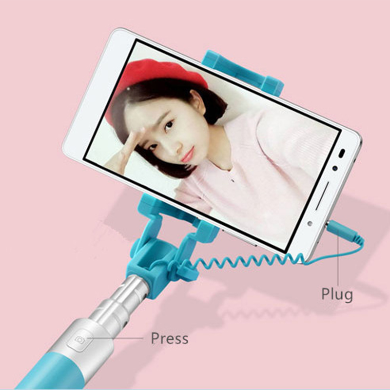 Original Huawei Honor Selfie Stick Monopod Wired Selfi Self Stick Extendable Handheld Shutter for iPhone Android Huawei
