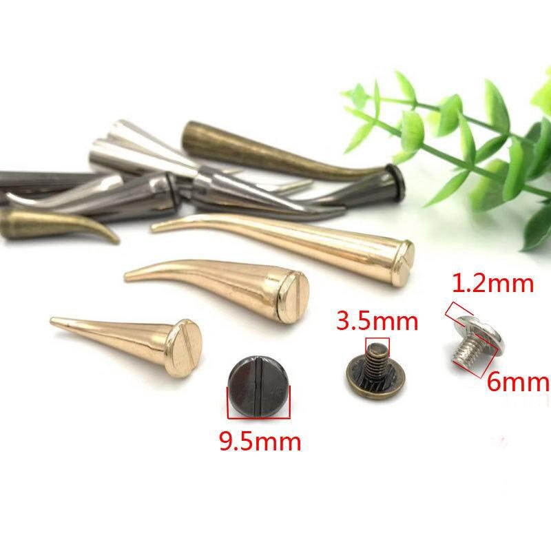 Clous coudés en cuivre 25MM, 10 pièces/lot, accessoires artisanaux en cuir, vêtements, crochets, matériaux animaux de compagnie, Rivets, seaux