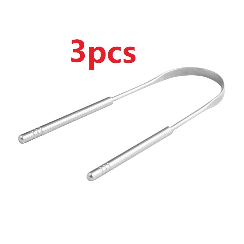 1/3pc kielen pinnoitteen puhdistusaine ruostumattomasta teräksestä kielen kaavin puhdistusaine kielen puhdistaja suuhygieniatyökalut: 3 kpl