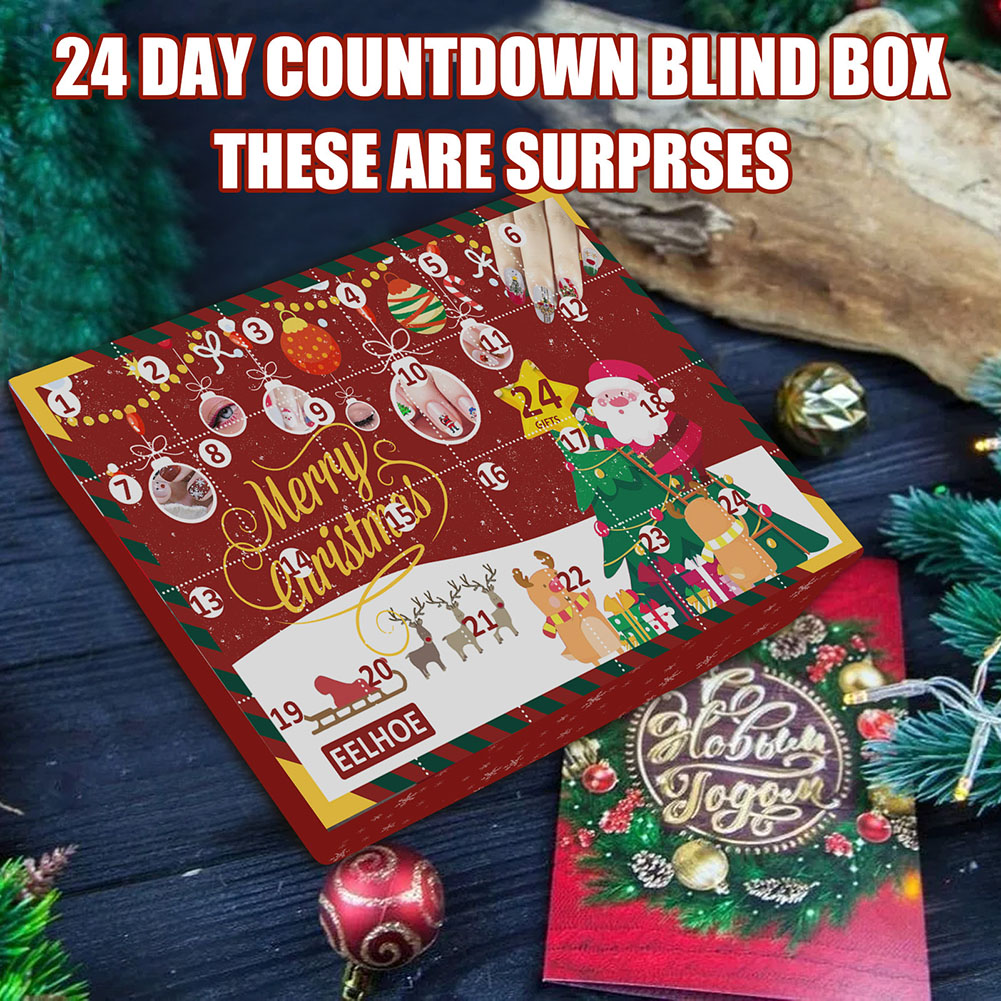 Advent Calendar Countdown 24 Days Christmas Blind Box Beauty Decor Random