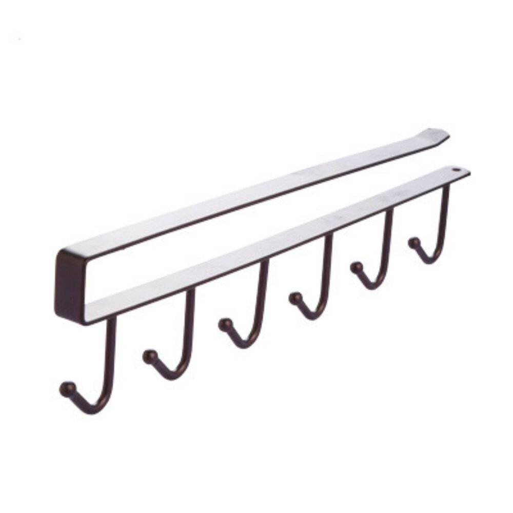 Kitchen bathroom storage rack storage rack multi-function cabinet hook shelf towel chest cup drain rack WF802416: A black