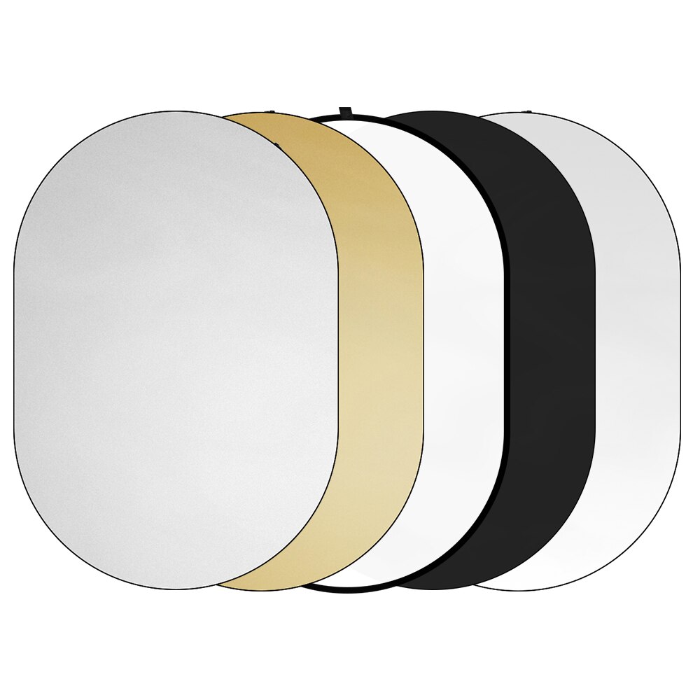 100*150Cm Fotografie Licht Reflector 5-In-1 (Doorschijnend, Zilver, Goud, wit, Zwart) Inklapbare Multi-Disc Voor Studio