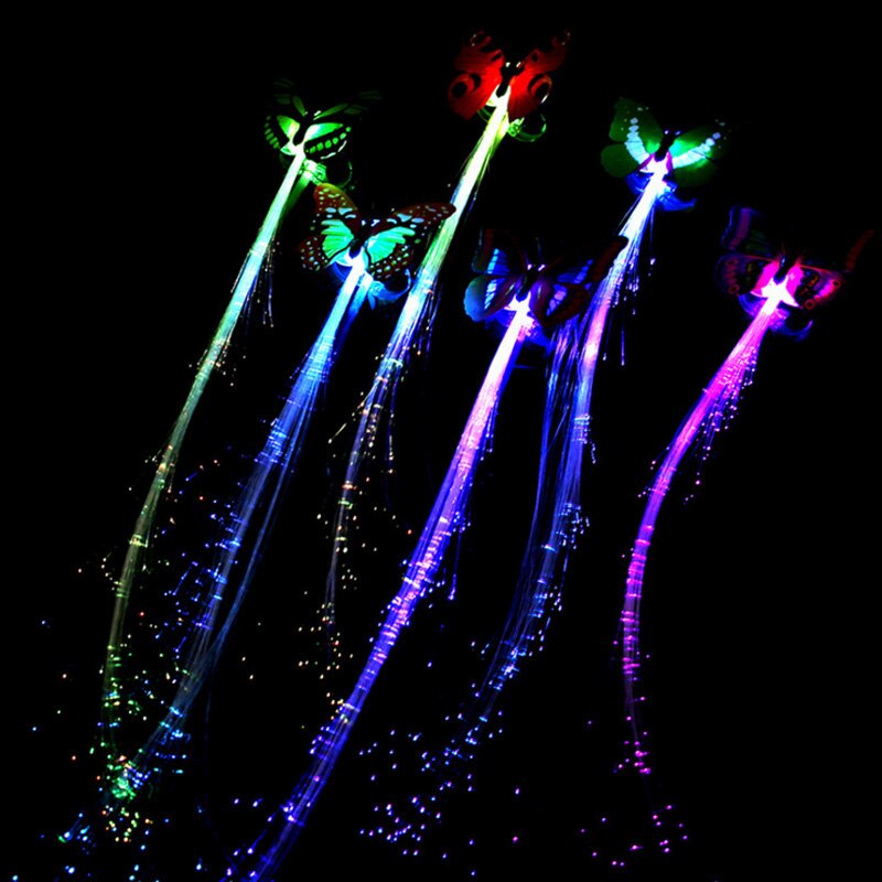 Luminous Butterfly Festival Kids Led Lighting Up Headwear for Children Flashing Glowing In The Dark Glow Party Supplies