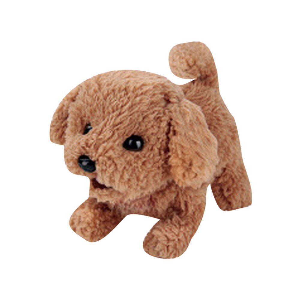 1PCS Electric Toy Soft Realistic Teddy Dog Plush Walking Glowing Barking Dog Funny Simulation Moving Plush Stuffed Doll Toys#g4: M